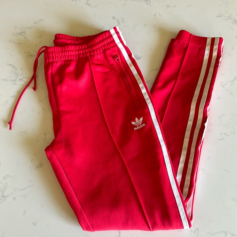 Adidas Track pants Three striped pants Red❤️